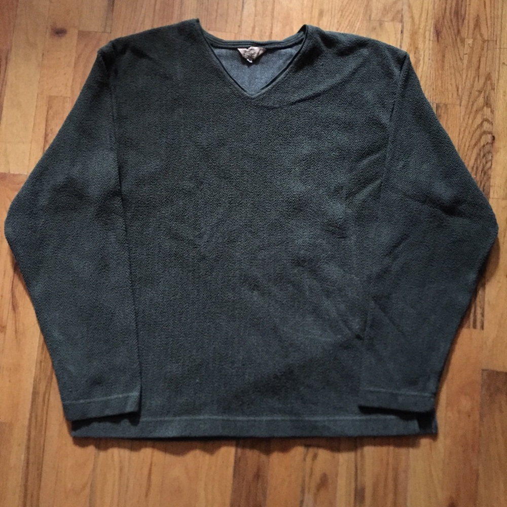 O Hanlon Mills v neck fleece sweatshirt vintage